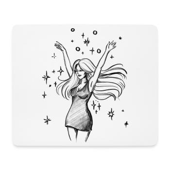Dancing Woman Empowerment - Illustration - Mouse Pad (horizontal) - white - Front