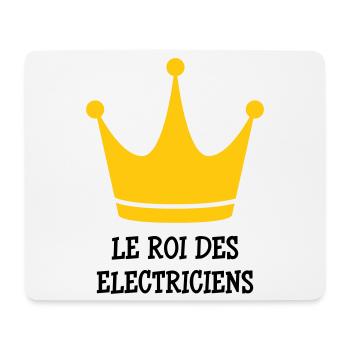 Le Roi des Électriciens : Maître de la Tension - Tapis de souris (format paysage) - blanc - Devant
