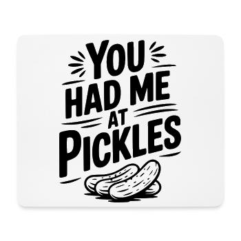 Tu m’as eu à Pickles - Tapis de souris (format paysage) - blanc - Devant