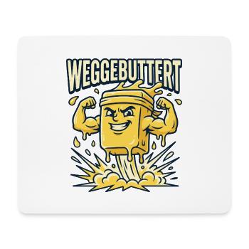 Weggebuttert - Mousepad (Querformat) - Weiß - Vorne