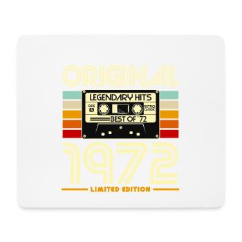 Originale Retro-Kassette von 1972 - Mousepad (Querformat) - Weiß - Vorne