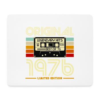 Original 1976 Retro Cassette - Mouse Pad (horizontal) - white - Front