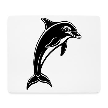 Jumping Dolphin - Mouse Pad (horizontal) - white - Front