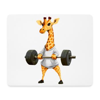Giraffe Sport - Mousepad (Querformat) - Weiß - Vorne