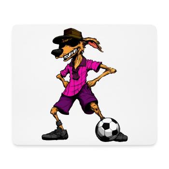 Australian Shepherd Fussball - Mousepad (Querformat) - Weiß - Vorne