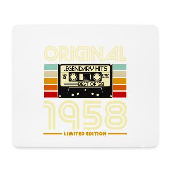 Originale Vintage-Kassette von 1958 - Mousepad (Querformat) - Weiß - Vorne