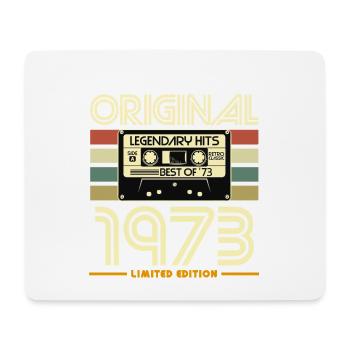 Originale Retro-Kassette von 1973 - Mousepad (Querformat) - Weiß - Vorne