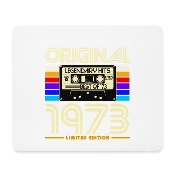 Originale Retro-Kassette von 1973 - Mousepad (Querformat) - Weiß - Vorne
