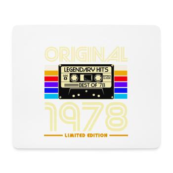 Original 1978 Cassette Retro - Mouse Pad (horizontal) - white - Front