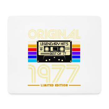 Original 1977 Retro Cassette - Mouse Pad (horizontal) - white - Front