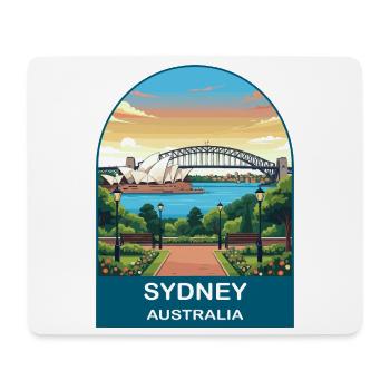 Sydney Australia Opera House Reiseplakat-Kunst - Mousepad (Querformat) - Weiß - Vorne