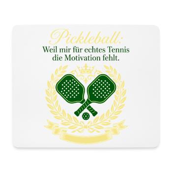 Pickleball Tennis Motivation Wappen Design - Mousepad (Querformat) - Weiß - Vorne