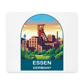Essen, Allemagne, Zollverein Industrial Travel Art - Tapis de souris (format paysage) - blanc - Devant