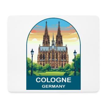 Cologne Germany Cathedral Vintage Travel Poster - Mouse Pad (horizontal) - white - Front