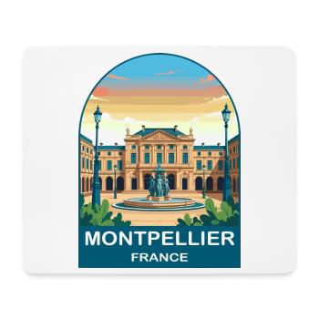 Montpellier France Vintage Travel Poster Design - Mouse Pad (horizontal) - white - Front