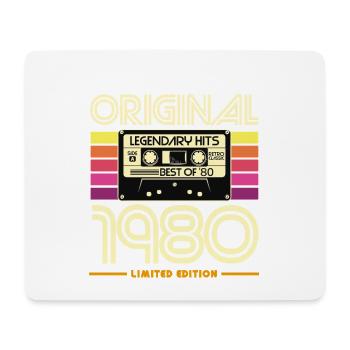 Original 1980 Cassette Retro Édition Limité - Tapis de souris (format paysage) - blanc - Devant