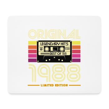 Kassette 1988 Edition Retro - Mousepad (Querformat) - Weiß - Vorne