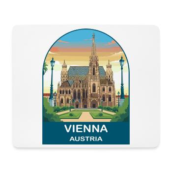 Vienna Austria Vintage-Reiseplakat - Mousepad (Querformat) - Weiß - Vorne