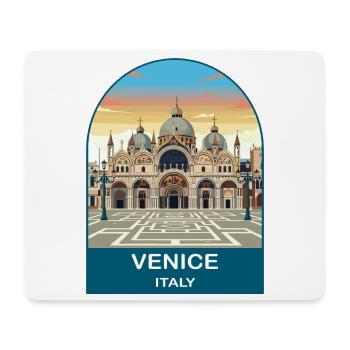 Art vintage de voyage de Venise en Italie - Tapis de souris (format paysage) - blanc - Devant