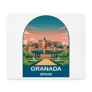 Granada Spain Vintage Travel Poster Art - Mouse Pad (horizontal) - white - Front