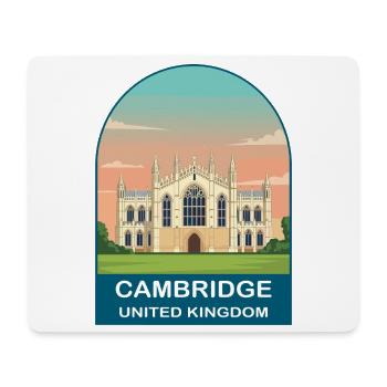 Cambridge UK Vintage Travel Poster Art - Mouse Pad (horizontal) - white - Front