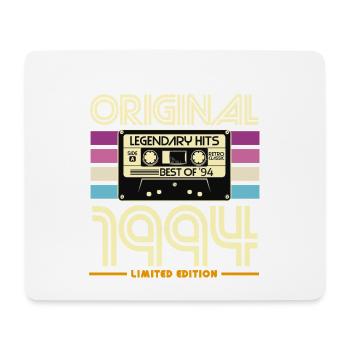 Originale Kassetten-Retro-Edition von 1994 - Mousepad (Querformat) - Weiß - Vorne