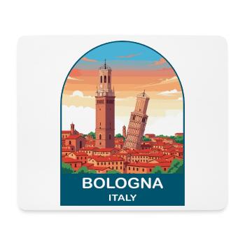 Bologna Italy Vintage Travel Poster Art - Mouse Pad (horizontal) - white - Front