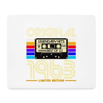 Originale Retro-Kassettenkassette von 1963, limitierte Ausgabe - Mousepad (Querformat) - Weiß - Vorne