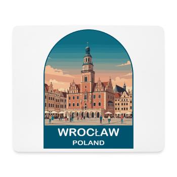 Wroclaw Poland Vintage Travel Poster Art - Mouse Pad (horizontal) - white - Front