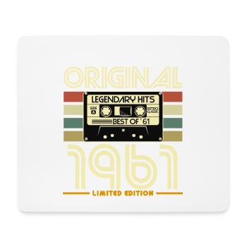 1961 Retro Cassette Limited Edition - Mouse Pad (horizontal) - white - Front