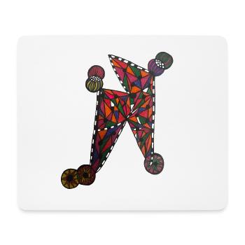 Geometrisches Farb-N-Muster - Martina Eßer - Mousepad (Querformat) - Weiß - Vorne