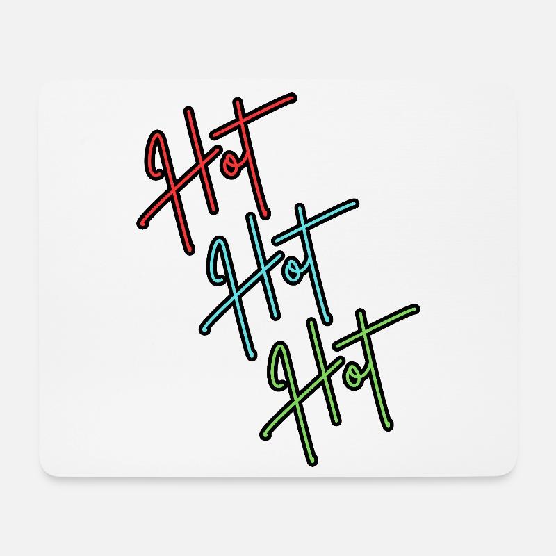 Hot Hot Hot - Mousepad (Querformat) - Weiß