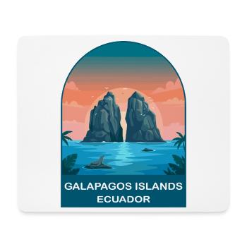 Galapagos-Inseln Ecuador Vintage-Reiseplakat - Mousepad (Querformat) - Weiß - Vorne