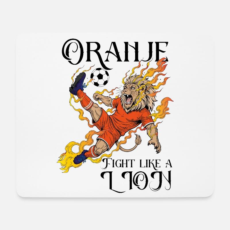 OranjeFlaL - Mousepad (Querformat) - Weiß