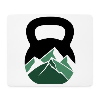 Mountain Kettlebell – Outdoor Fitness - Lift Mountains - Mouse Pad (horizontal) - white - Front