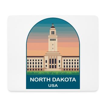 North Dakota USA Vintage-Reiseplakat - Mousepad (Querformat) - Weiß - Vorne