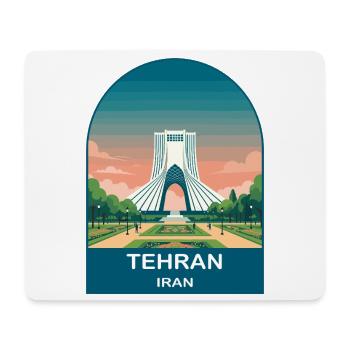 Tehran Iran Azadi Tower Vintage Travel Poster - Mouse Pad (horizontal) - white - Front