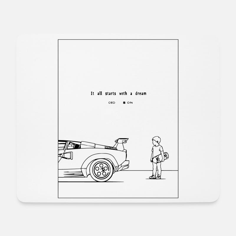 It all Starts with a Dream - Mousepad (Querformat) - Weiß