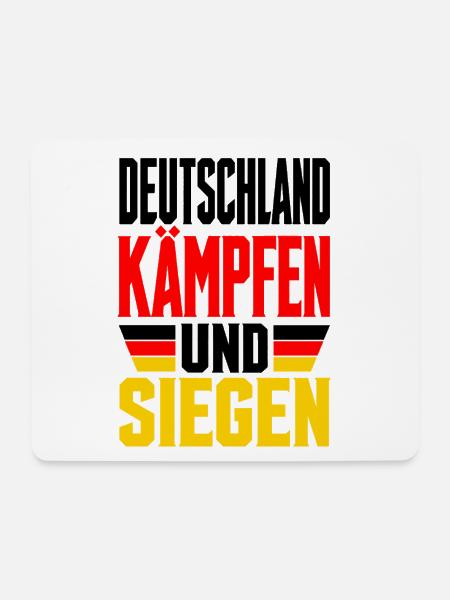 Deutschland Fan - Mousepad (Querformat) - Weiß
