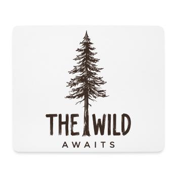 Hiking - The Wild Awaits - Mouse Pad (horizontal) - white - Front
