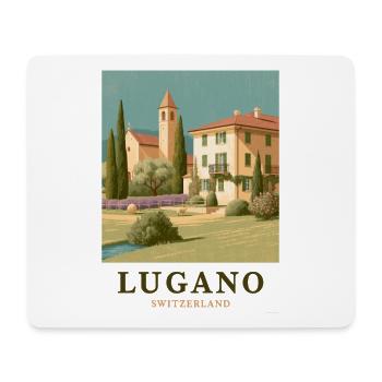 Lugano Villa Panorama - Tapis de souris (format paysage) - blanc - Devant