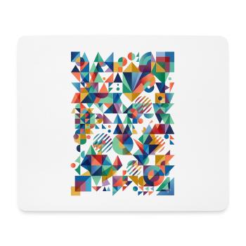 Abstract color mosaic - Mouse Pad (horizontal) - white - Front