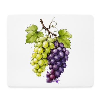 Watercolor Bunch of Grapes Green Purple - Mouse Pad (horizontal) - white - Front
