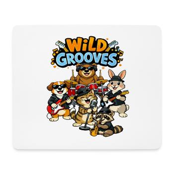 Wild Grooves: Animal Band - Mouse Pad (horizontal) - white - Front