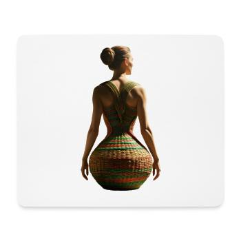 Basket Weave Sunset Dress - Mouse Pad (horizontal) - white - Front