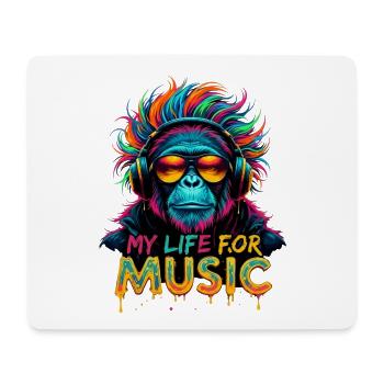 Colorful Chimpanzee – My Life for Music - Mouse Pad (horizontal) - white - Front