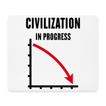 Civilisation en cours (Civilisation POS Red 2C) - Tapis de souris (format paysage) - blanc - Devant