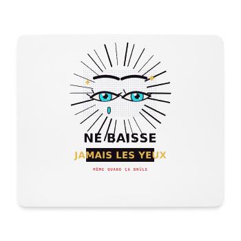 Yeux en strass bleus - Tapis de souris (format paysage) - blanc - Devant