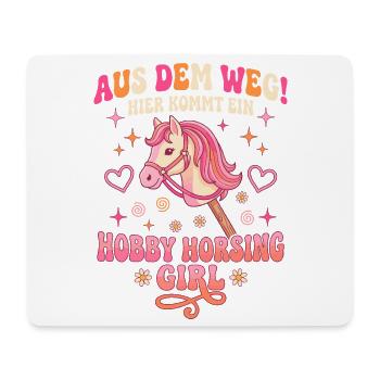 Hobby Horsing Girl Aus dem Weg Steckenpferd - Mousepad (Querformat) - Weiß - Vorne
