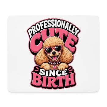 Pudel - Mousepad (Querformat) - Weiß - Vorne